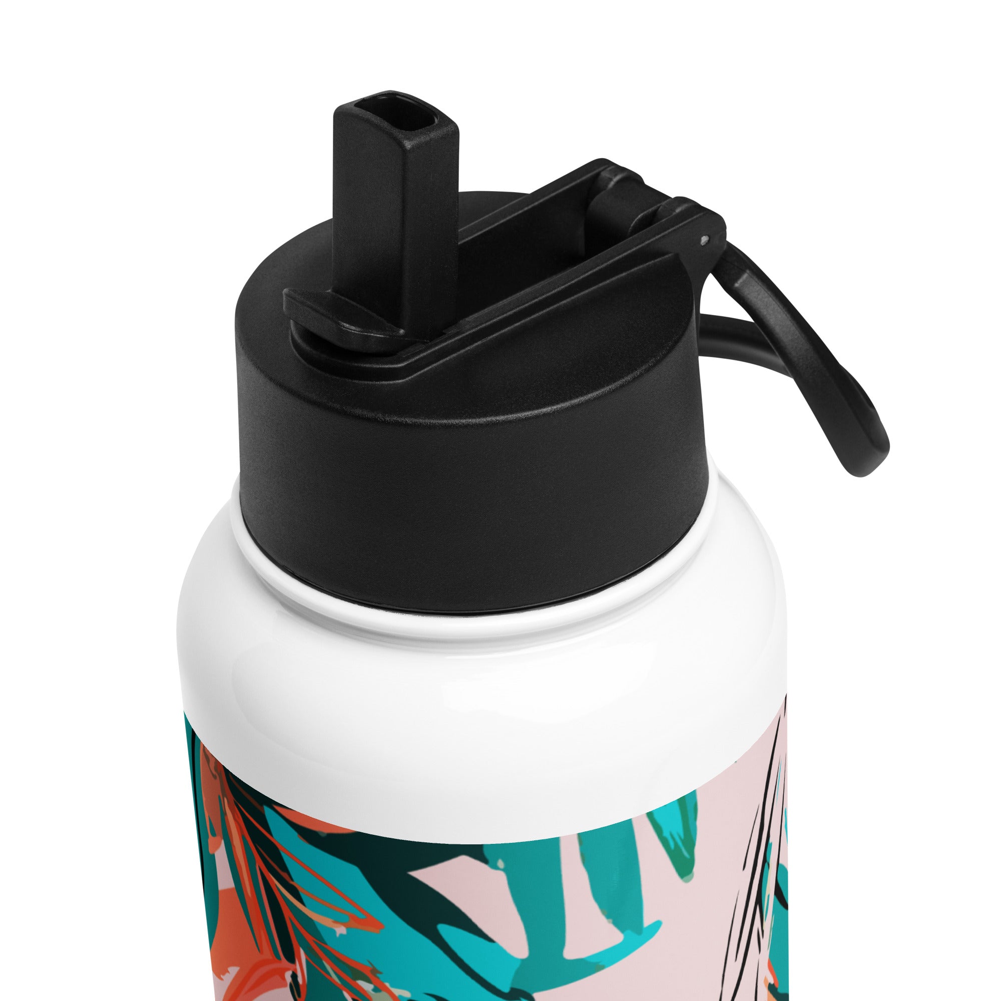 Jungle : Stainless Steel Water Bottle with a Straw Lid