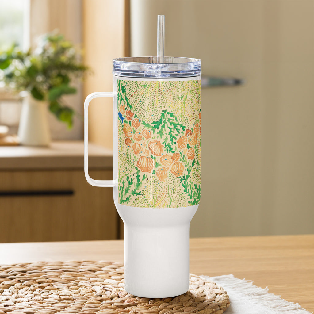Corals : Travel Mug with a Handle